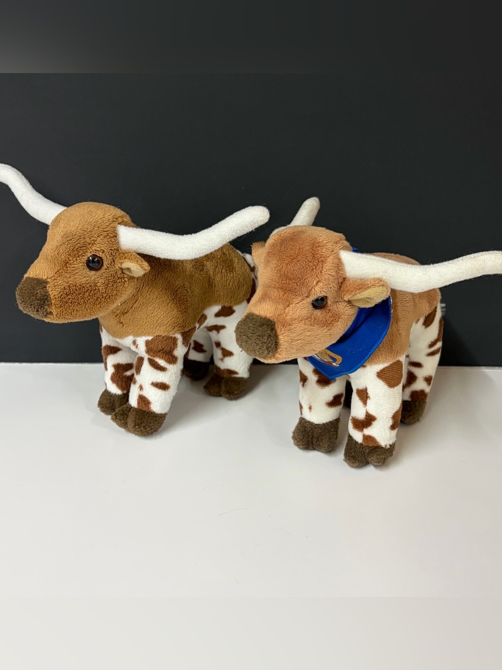 Douglas Cuddle Toys Zeb Longhorn Cow Cattle Plush Stuffed Animal Lot of 2